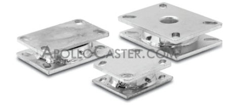 Turntable; 1.75\" Tall; 5/16\" Steel Plates (4-1/2\"x6-1/4\"); 1/2\" Ball Bearings; Kingpinless Swivel; Zinc; 4100#; Made in USA (Item #87569)