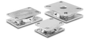 (image for) Turntable; 3-1/8" Tall; 1/2" Steel Plates (8-1/2"x8-1/2"); 3/4" Ball Bearings; 7" Kingpinless Swivel; Zinc; 20000#; Made in USA (Item #87566)