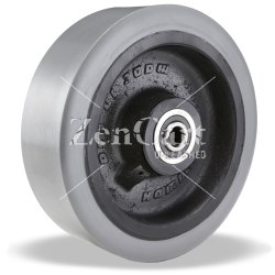 (image for) Wheel; 10" x 3"; 1" Thick 95A Gray PolyU on CastWheel; 10" x 3"; 1" Thick 95A Gray PolyU on Cast Iron; Sealed Prec Ball Brngs; 1" Bore; 3-1/2" Hub Length; 4000# (Item #87278)