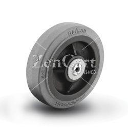 (image for) Wheel; 6" x 2"; Conductive ESD TPR Rubber (Gray); Roller Brng; 3/4" Bore; 2-7/16" Hub Length; 450# (Item #87141)