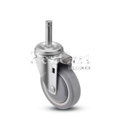 (image for) Caster; Swivel; 5" x 1-1/4"; PolyU on PolyO (Gray); Grip Ring (7/16" x 1-1/4"); Zinc; Prec Ball Brng; 315#; Dust Cover (Mtl); Thread guards (Item #63747)