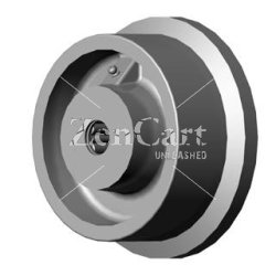 (image for) Wheel; 6"x2" (7"x2-3/4" with flanges); Single Flanged; Cast & Steel; Roller Brng; 1" Bore; 3-1/4" Hub Length; 3500# (Item #89270)