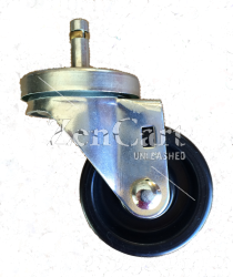 (image for) Caster; Swivel; 3" x 1-1/4"; Polyolefin; Grip Ring (7/16" x 1-3/8"); Zinc; Plain bore; 250#; Dustcap (Mtl) (Item #66329)