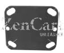 (image for) Caster Shim Plate; Bolt-on Pad; 4"x4-1/2"; .175" thick; unplated Steel; Fits Caster Plate (4"x4-1/2"; holes: 2-5/8"x3-5/8" slotted to 3"x3"; 3/8" bolt) (Item #88526)