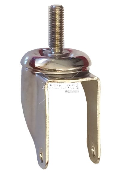 (image for) Yoke Axle & Nut; Swivel; 4" x 1-1/4"; Threaded Stem (1/2"-13TPI x 1-1/2"); Stainless; 3/8" Bore; 1-9/16" Hub Length; 300# (Item #88578)