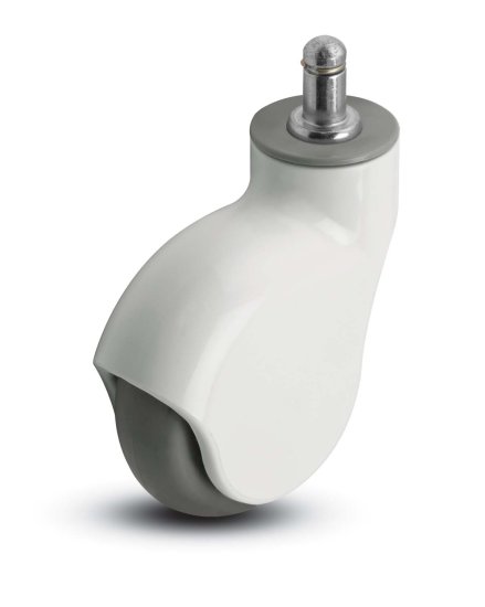 (image for) Caster; Swivel; 3\" x 1\"; TPR (Gray); Grip Ring (7/16\" x 1-7/16\"); White; Precision Ball Brng; 110#; Raceway Seal; Thread guards (Item #65939)