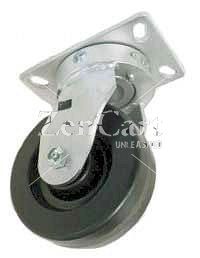 (image for) Caster; Swivel; 6 x 2; Polyolefin; Top Plate; 4x4-1/2; holes: 2-5/8x3-5/8 (slotted to 3x3); 3/8 bolt; Roller Brng; 750#; Kingpinless (Item #68603)