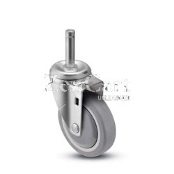 (image for) Caster; Swivel; 4" x 1-1/4"; PolyU on PolyO (Gray); Grip Ring (7/16" x 1-3/8"); Zinc; Precision BB (Single); 250#; Dust Cover (Mtl); Thread guards (Item #65320)