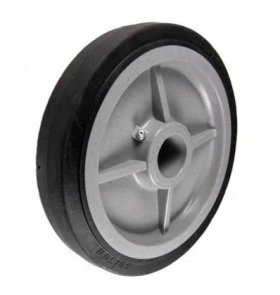 (image for) Wheel; 6" x 2"; 45AThermoplastized Rubber HD (Black); Precision Ball Brng; 1/2" Bore; 2-3/16" Hub Length; 600# (Item #87812)