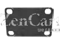 (image for) Caster Shim Plate; 4-1/2"x6-1/4"; Steel; 0.315" thick; Holes: 2-7/16"x4-15/16" slotted to 3-3/8"x5-1/4"; 1/2" bolt; Zinc plated (Item #87999)