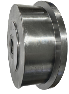 (image for) Wheel; 8" x 2-3/8" (9"x3" with flange); Cast & Steel; Single Flange; Prec Tapered Brng; 10000#; 1-1/4" Bore; 3-1/2" Hub Length (Item #89859)
