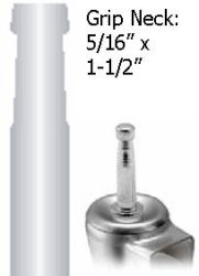 (image for) Caster; Swivel; 2" x 7/8"; Polyolefin; Grip Neck (5/16" x 1-1/2"); Zinc; Plain bore; 90#; Side friction brake (Item #64520)