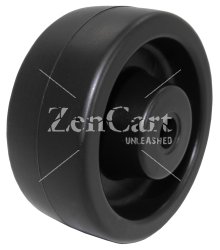 (image for) Wheel; 5" x 2"; Polyolefin; Delrin Bushing; 3/4" Bore; 2-7/16" Hub Length; 800# (Item #88686)
