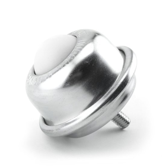 (image for) Ball Transfer; 1-1/2\" Nylon ball; Threaded Stud; 3/8\"-16TPI x 1\"; Zinc-plated steel housing; 3-1/4\" O.D.; 250#; 2-5/16\" load height (Item #89431)