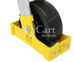 (image for) Bolt-on Toe Guard; for 6" x 2" casters; Steel; Yellow (Call to ensure fit). (Item #87216)