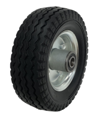 (image for) Caster; Swivel; 6" x 2"; Foam-Filled Flat Free Tire (Black); Hollow Kingpin (1/2" bolt hole); Zinc; Prec Ball Brng; 275#; Bolted Hub; Temp Sensitive (Item #65101)