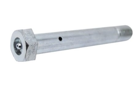 (image for) Yoke Axle & Nut; Swivel; 5" x 2"; Plate; 4"x4-1/2"; holes: 2-5/8"x3-5/8" (slotted to 3x3); 3/8 bolt; Zinc; 1250#; 1/2" zerk axle (Item #87564)