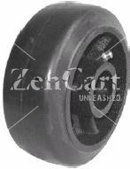 (image for) Wheel; 6" x 2"; Rubber on Cast Iron; Plain bore; 450#; 1-3/16" Bore; 2-1/4" Hub Length; 450#; 1/4" x 1/8" keyway; 2 set screws (Item #87929)