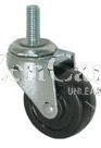 (image for) Caster; Swivel; 2-1/2 x 13/16; Rubber (Hard); Threaded Stem (3/8-16TPI x 1); Zinc; Plain bore; 95# (Item #66745)