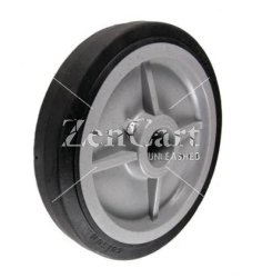 (image for) Wheel; 6" x 2"; 45AThermoplastized Rubber HD (Black); Precision Ball Brng; 1/2" Bore; 2-3/16" Hub Length; 600# (Item #87812)