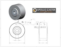 (image for) Wheel; 4" x 2"; Straight Sided Machined 1045 Steel; Roller Bearing; 3/4" Bore; 2" Hub Length; 2500# (Item #88308)