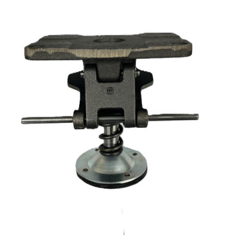 (image for) Floor Lock; For 6" Casters; Extended: 8-1/2"; Plate (5-1/4"x7-1/4"; holes: 3-3/8"x5-1/4" slotted to 4-1/8"x6-1/8"; 1/2" bolt); Use with 6" extreme duty casters. (Item #88848)