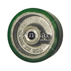 (image for) Wheel; 6" x 2"; PolyU on Alum; Plain bore; 1" Bore; 2-3/16" Hub Length; 1250#; 1/4" x 1/8" Keyway; 2 set screws. (Item #87810)