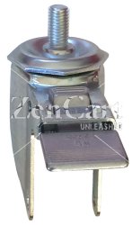 (image for) Yoke; Swivel; 4" x 1-1/4"; Threaded Stem (1/2"-13TPI x2-13/16"); Zinc; 3/8" Bore; 1-9/16" Hub Length; 350#; Dustcap; Total Lock (Item #87956)