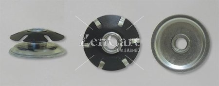 (image for) Socket; 0.96" OD Steel Spring Retention Threaded Stem Receiver; fits 7/8" to 15/16" ID tubing; accepts 5/16"-18TPI Stem; Round (Item #88237)