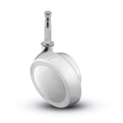 Caster; Ball; Swivel; 1-1/2"; Metal/ Zinc; Grip Neck; 5/16"x1-1/2"; Bright Chrome; Acetyl/ Resin Brng; 40# (Item #68532)