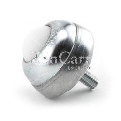 (image for) Ball Transfer; 1" Nylon ball; Threaded Stud; 5/16"-18TPI x 11/16"; Zinc-plated cup and stud; 75# (Item #89345)