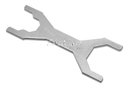 (image for) Flat Wrench for threaded stem casters. Steel. Works with Medcaster PG/NG series. Fits 1-5/8" and 1-11/16" hex fittings. (Item #88885)