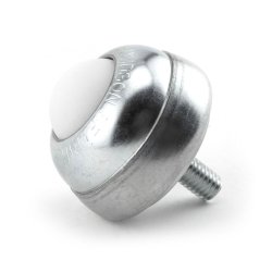 Ball Transfer; 1" Nylon ball; Threaded Stud; 5/16"-18TPI x 11/16"; Zinc-plated cup and stud; 75# (Item #89345)