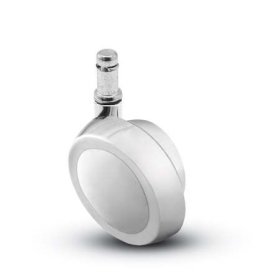 (image for) Caster; Ball; Swivel; 2-1/2"; Metal/ Zinc; Grip Ring; 3/8"x1"; Bright Chrome; Acetyl/ Resin Brng; 100# (Item #68355)