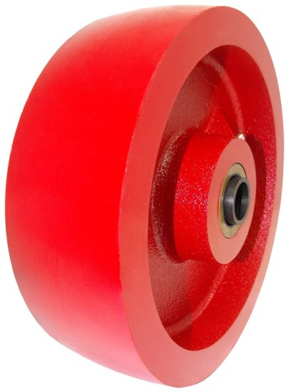 (image for) Wheel; 6\" x 2\"; Flat Ductile Steel; Roller Brng; 3/4\" Bore; 2-3/16\" Hub Length (Flat RW); 2000#; High heat tolerance (Item #87667)