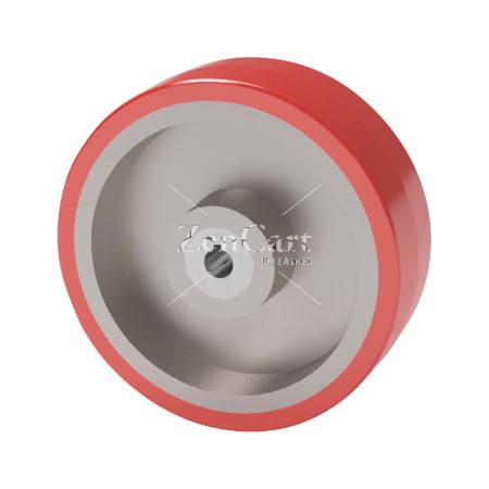 (image for) Wheel; 6" x 2"; PolyU on Cast Iron; Plain bore; 1" Bore; 2-3/16" Hub Length; 1250#; 1/4" x 1/8" Keyway; 2 set screws. (Item #88057)