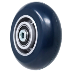 Wheel; 6" x 2"; Conductive ESD Polyu On Alum (Blue); Prec Ball Brngs; 1/2" Bore; 2-7/16" Hub Length; 600# (Item #87140)