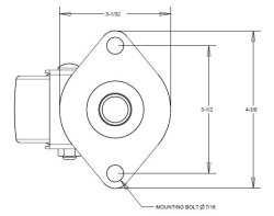 (image for) Caster; Swivel; 3x1-13/16; Polyolefin; Plate (3-1/32x4-3/8: Diamond shape; two holes: 3-1/2 apart; 7/16 bolt); Zinc; Prec Ball Brng; 500#; Inverted Loading (Item #67312)