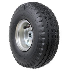 Wheel; 8" x 2-3/4"; Flat Free (Black); Ball Brng; 3/4" Bore; 2-1/4" Hub Length; 250#; Offset Bolted Hub; Sawtooth Tread (Item #88975)