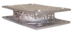 (image for) Turntable; Twin Plates (5-1/4"x7-1/4"; holes: 3-3/8"x5-1/4" slots to 4-1/8"x6-1/8"; 1/2" bolt); Zinc Plate; 7000#; 1-11/16" Load Height; Kingpinless (Item #88084)
