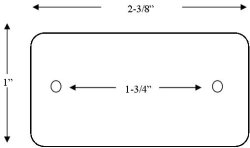 (image for) Caster; Rigid; 1-1/4" x 9/16"; Polyurethane; Plate; 1"x2-3/8"; 2 hole spacing 1-3/4"; 3/16" bolt; Zinc; Plain bore; 30# (Item #67545)