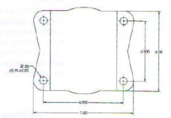 (image for) Caster; Rigid; 12 x 4; PolyU on Cast Iron (Bl/Gr); Top Plate; 6x7-1/2; holes: 4-1/2x6; 1/2 bolt; Yellow Dichromate; Prec Tapered Brng; Wgt Cap: 6600 (Item #69791)