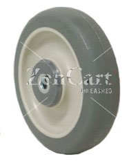 (image for) Wheel; 3" x 1-1/4"; PolyU on PolyO (Gr/Bg); Plain bore; 1/2" Bore; 1-1/2" Hub Length; 250# (Item #88938)