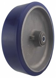 (image for) Caster; Swivel; 3" x 1-1/4"; PolyU on Alum; Threaded Stem; 1/2"-13TPI x 2-13/16"; Zinc; Plain bore; 350#; Wheel Brake (Item #68474)
