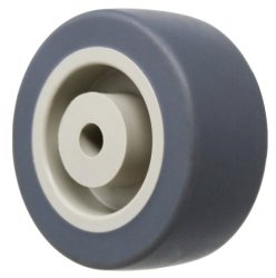 (image for) Caster; Swivel; 5" x 1-1/4"; Thermoplastized Rubber (Gray); Grip Ring (0.845" x 2-3/16"); Stainless; Stainless Prec BB; 300# (Item #64226)
