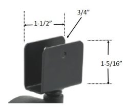(image for) Caster; Twin Wheel; Swivel; 50mm; Nylon; U Bracket (3/4" ID); 1-5/16" High x 1-1/2" Long; Black; Steel Axle; 85#; Wheel Brake; Hood (Screw included) (Item #66433)