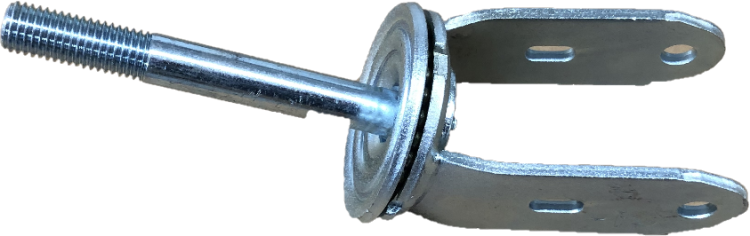 (image for) Yoke; Swivel; 6\" x 2\"; Threaded Stem; 3/4\"-10TPI x5-1/2\" (2\" threaded); Zinc; 1/2\" Bore; 2-1/2\" Hub Length; 1200# (Item #87893)