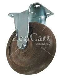 (image for) Caster; Rigid; 3-1/2" x 1-1/4"; Hi-Temp Glass/ Nylon; Plate (3-1/8"x4-1/8": holes: 1-3/4"x2-15/16" slots to 2-3/8"x3-3/8"); SS Top Hats; 300#; (-45 to 425) (Item #62986)