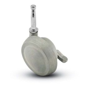 (image for) Caster; Ball; Swivel; 2-1/2; Metal/ Zinc; Grip Neck; 5/16x1-1/2; Satin Chrome; Acetyl/ Resin Brng; 100#; Pedal Lock; Wheel (Item #68344)