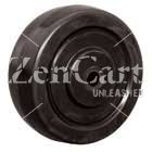 (image for) Wheel; 3" x 1"; Rubber; Soft; Plain bore; 130#; 5/16" Bore; 1-1/4" Hub Length (Item #89644)